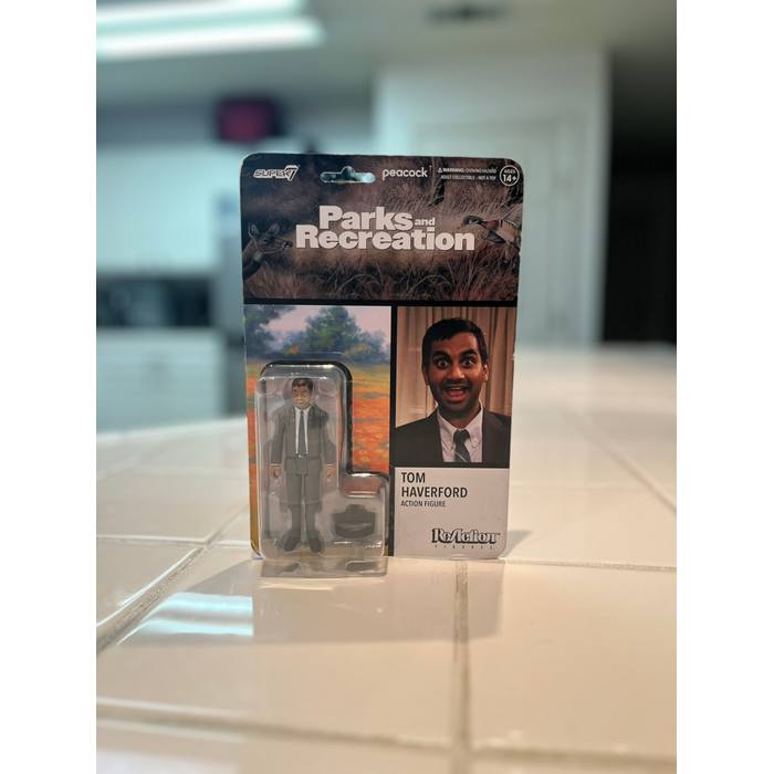 Super7 ReAction Tom Haverford Action Figure Parks and Recreation New Sealed