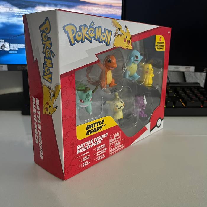 Pokémon Battle Figure 6-Pack Jazwares Pikachu Mimikyu Toxel Squirtle Charmander