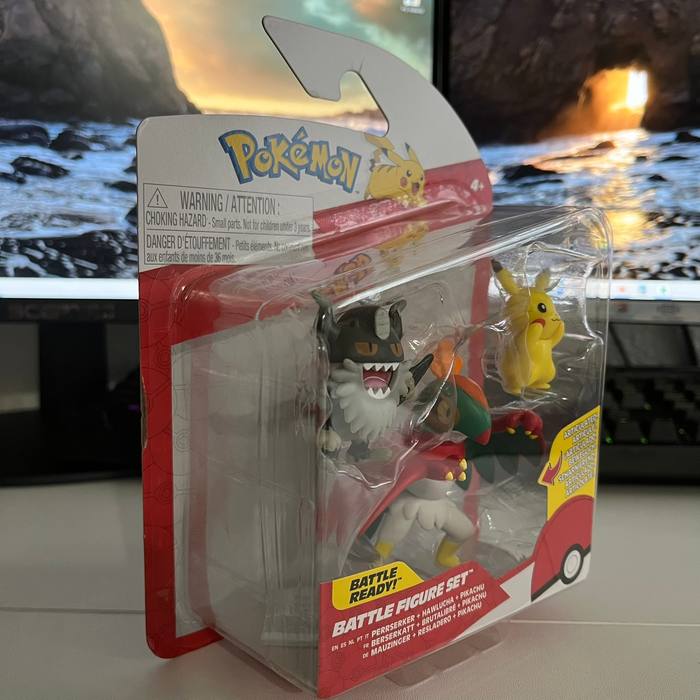 Pokemon Battle Figure Set Perrserker Hawlucha Pikachu New