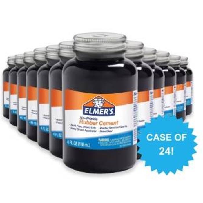 Rubber Cement Elmer's 4 oz 24 Pack New Adhesive Craft Glue