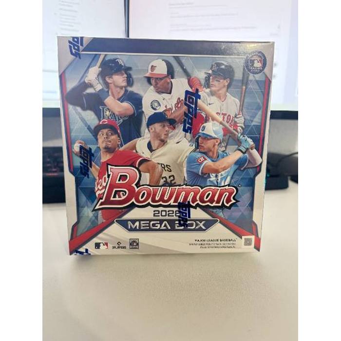 Baseball Trading Card Topps Bowman MLB 2026 Mega Box New