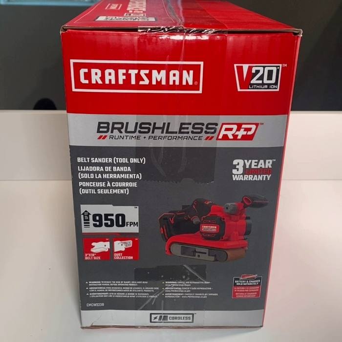 NEW Craftsman V20 Brushless RP Belt Sander 🔥 Cordless Tool (Tool Only)