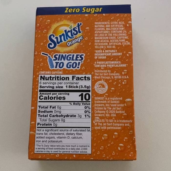 72 Servings Sunkist Soda Orange Singles To Go Drink Mix 12 Boxes 6 Packets per box