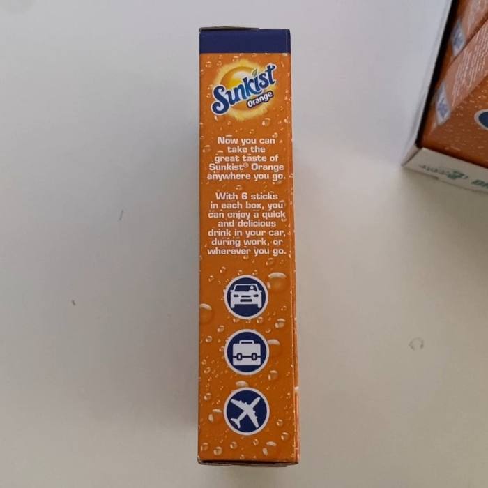 72 Servings Sunkist Soda Orange Singles To Go Drink Mix 12 Boxes 6 Packets per box