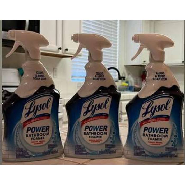 Lysol Power Bathroom Foamer Spray Cleaner 32oz (3 Pack) NEW  Soap Scum Remover