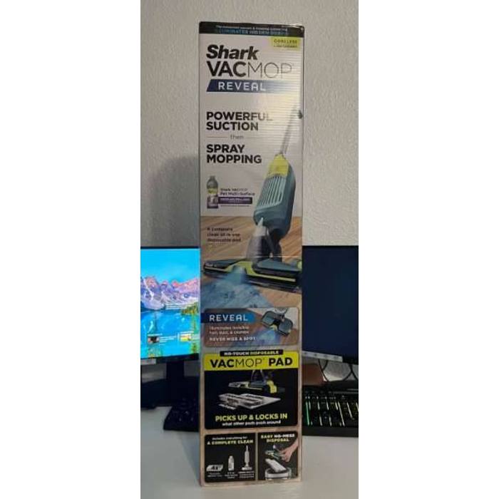Shark VACMOP REVEAL Cordless Vacuum Spray Mop Illuminated Hidden Dirt New
