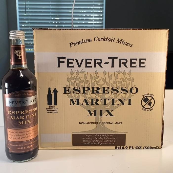 Fever Tree Espresso Martini Cocktail Mixer 16.9 FL OZ (Pack Of 8)