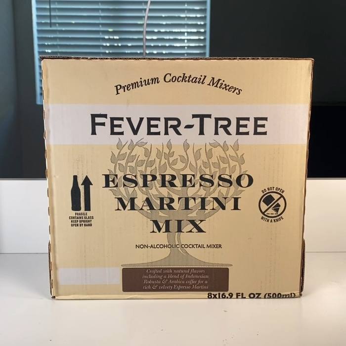 Fever Tree Espresso Martini Cocktail Mixer 16.9 FL OZ (Pack Of 8)