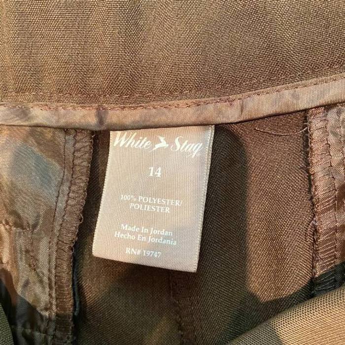 White Stag Women's Size 14 Brown Trousers Dress Pants 100% Polyester