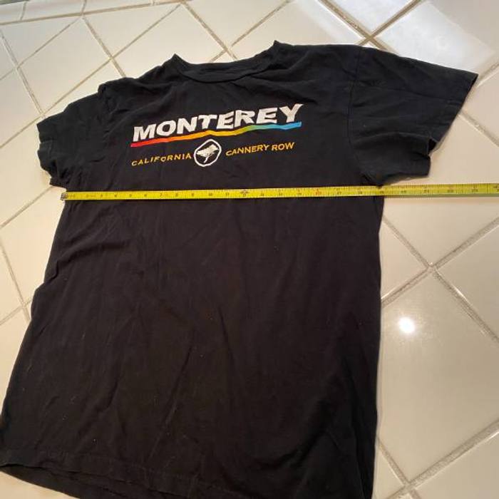 Monterey California Cannery Row T-Shirt Black Souvenir Graphic Tee Adult