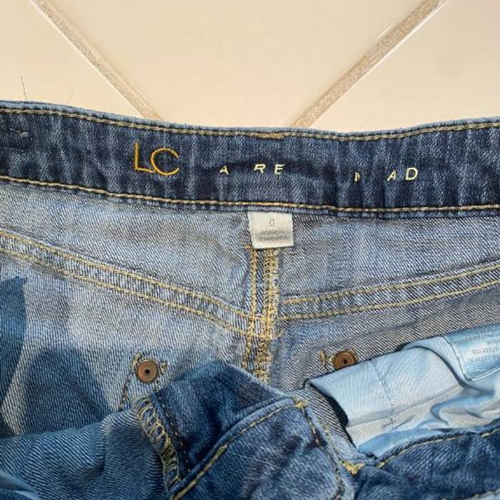 LC Lauren Conrad Women's Size 6 Denim Shorts Cuffed Distressed Blue