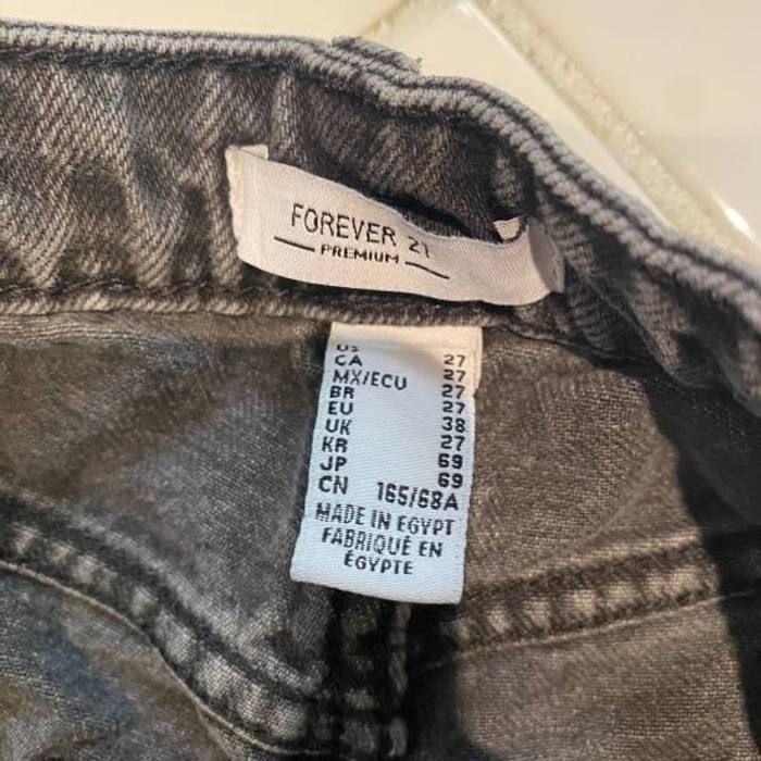 Forever 21 Premium Distressed Denim Cutoff Shorts Black Size 27 Frayed