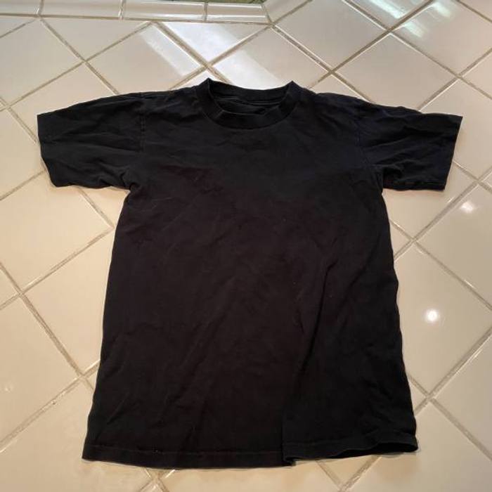 Black Blank Basic T-Shirt Crew Neck Short Sleeve Unisex Tee