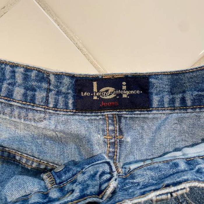 LEI Jeans Vintage Denim Shorts Womens Size 7 Button Fly High Waist Blue