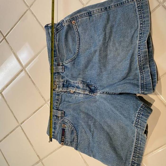 LEI Jeans Vintage Denim Shorts Womens Size 7 Button Fly High Waist Blue