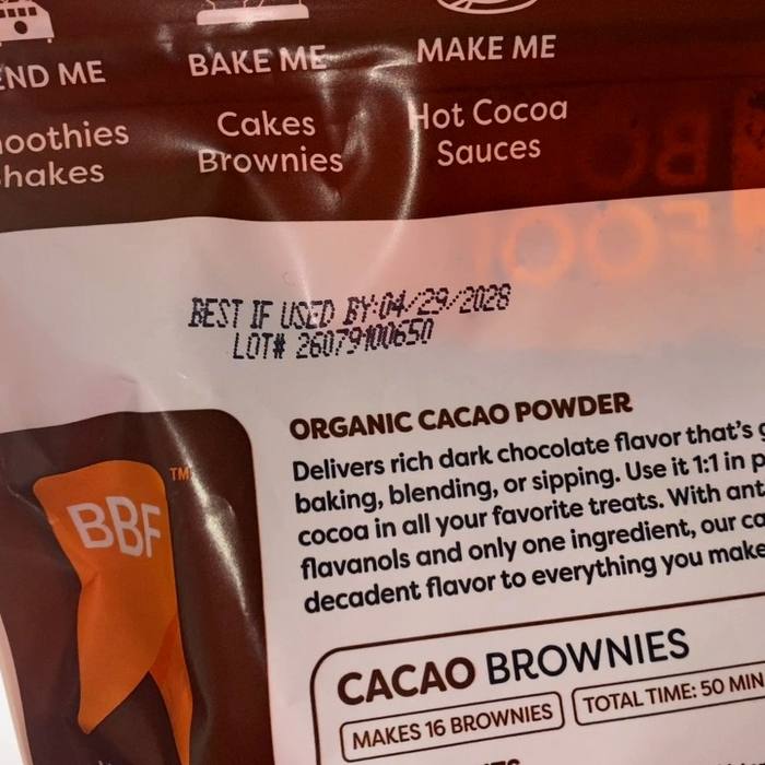 BetterBody Foods Organic Cacao Powder 16 oz Unsweetened Gluten Free Non-GMO