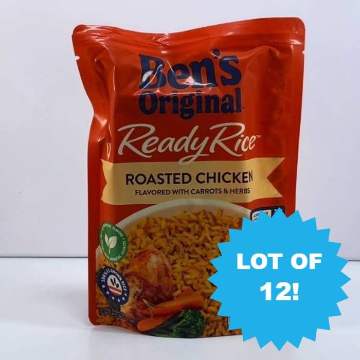 Ben's Original Ready Rice Roasted Chicken 8.8 oz Carrots & Herbs PACK OF 12