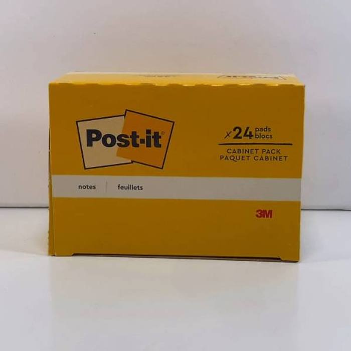 Post-it Notes 24 Pads Cabinet Pack 3M New Sealed Classic Yellow
