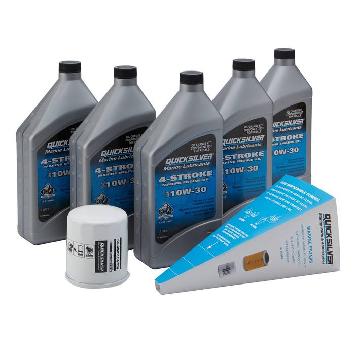 Quicksilver 10W-30 Oil Change Kit 4-Stroke Yamaha F150 VF150 F175 VF175 F200