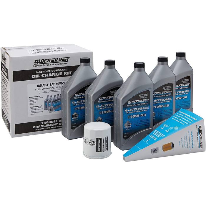 Quicksilver 10W-30 Oil Change Kit 4-Stroke Yamaha F150 VF150 F175 VF175 F200