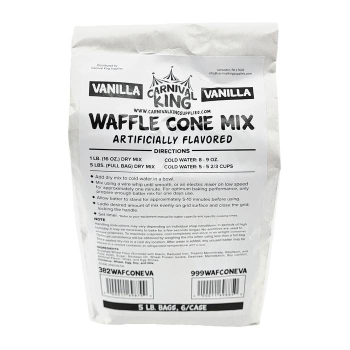 Carnival King Vanilla Waffle Cone Mix 5 lb Bag Artificially Flavored New