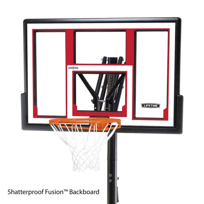 Lifetime 90491 48 Portable Basketball Hoop Shatterproof Adjustable 8-10ft