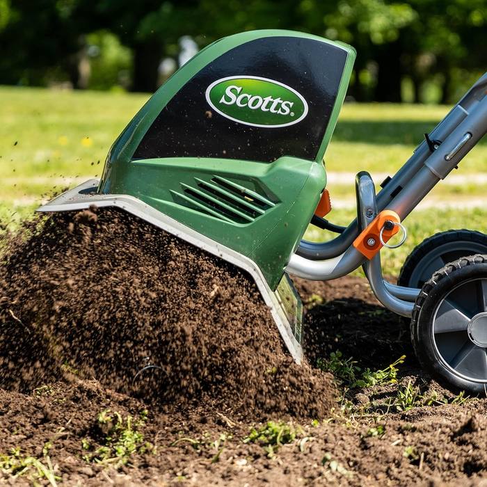 Scotts TC70135SS Electric Garden Tiller Cultivator 16-Inch 13.5-Amp Green