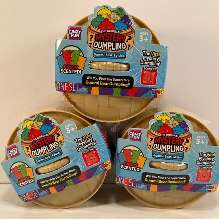 Crazy Fun Mystery Dumpling Gummi Bear Edition Candy Scented Toy Lot of 3