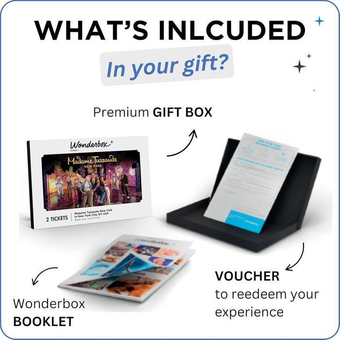 Wonderbox Madame Tussauds New York Gift Box 2 Admission Tickets New