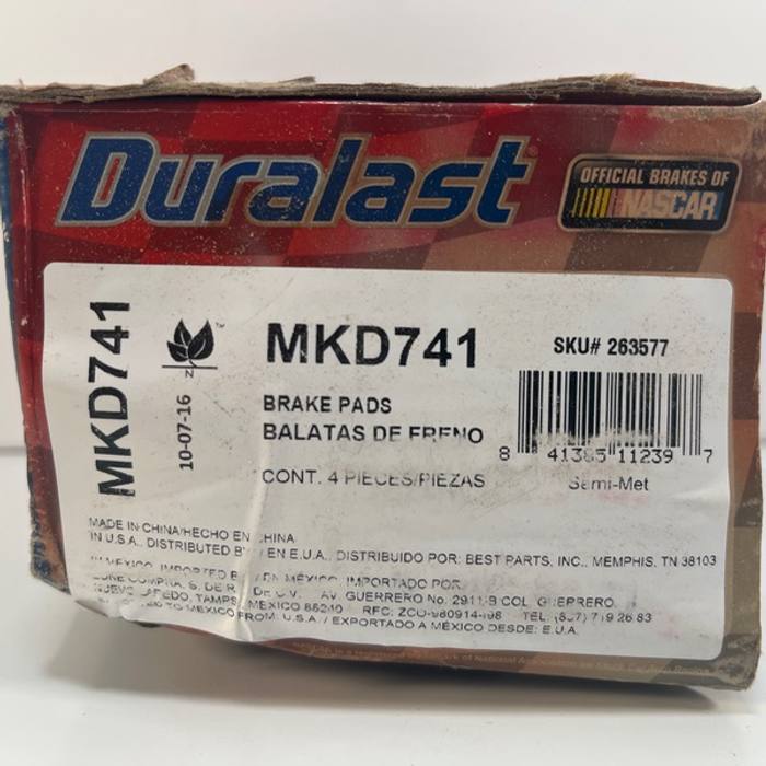 Duralast Brake Pads Set - Official Brakes of NASCAR - CONT. 1 SET
