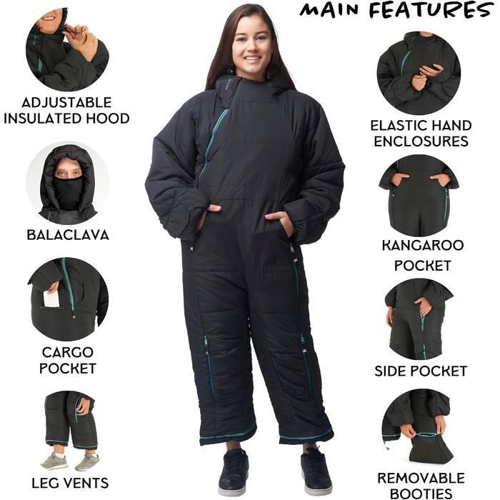 Wearable Sleeping Bag Selk'bag Original Adult S Burgundy Hooded Camping Suit NEW