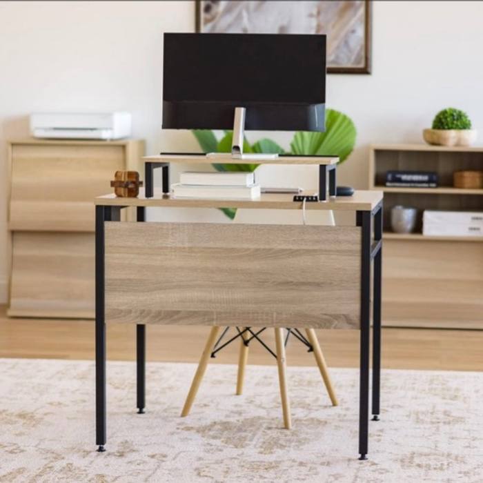 IRIS Office Computer Desk Table with Organizer and Cable Tray
