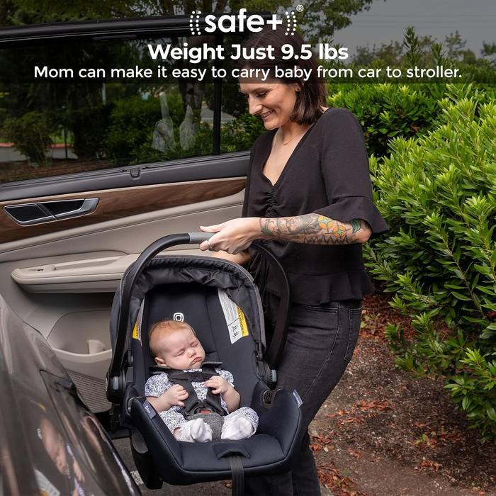 Diono LiteClik 30 R SafePlus Infant Car Seat & Base, Rear-Facing 4-30lbs, Black