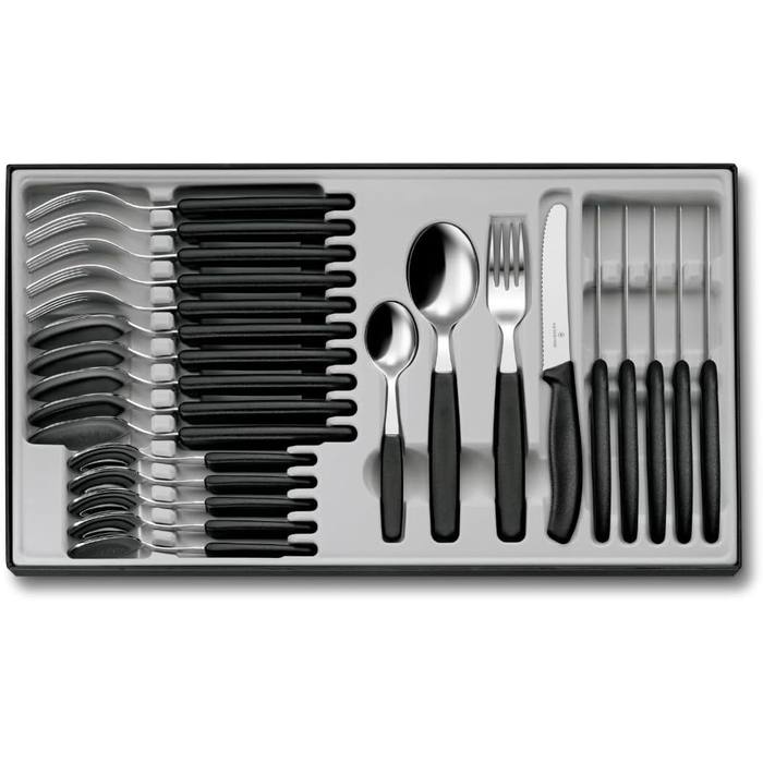 PRESALE Victorinox Swiss Classic 24-Piece Flatware Set Black Tomato Knife Servi