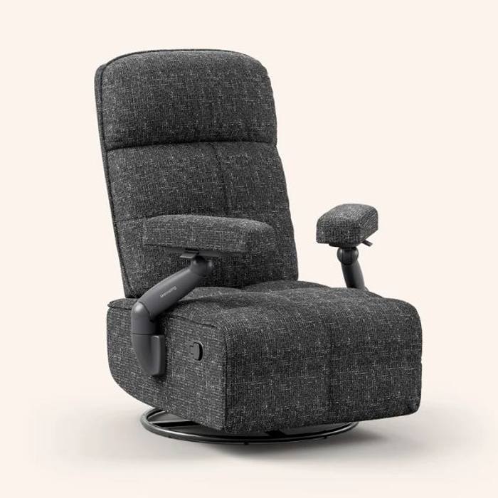 Lullacloud Manual Nursery Glider Chair With Multi Position Armrests And Adjustab