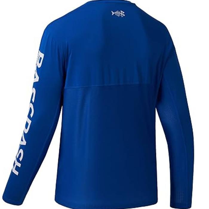 Bassdash Men's L Fishing Long Sleeve UPF UV Sun Protection Shirt Blue