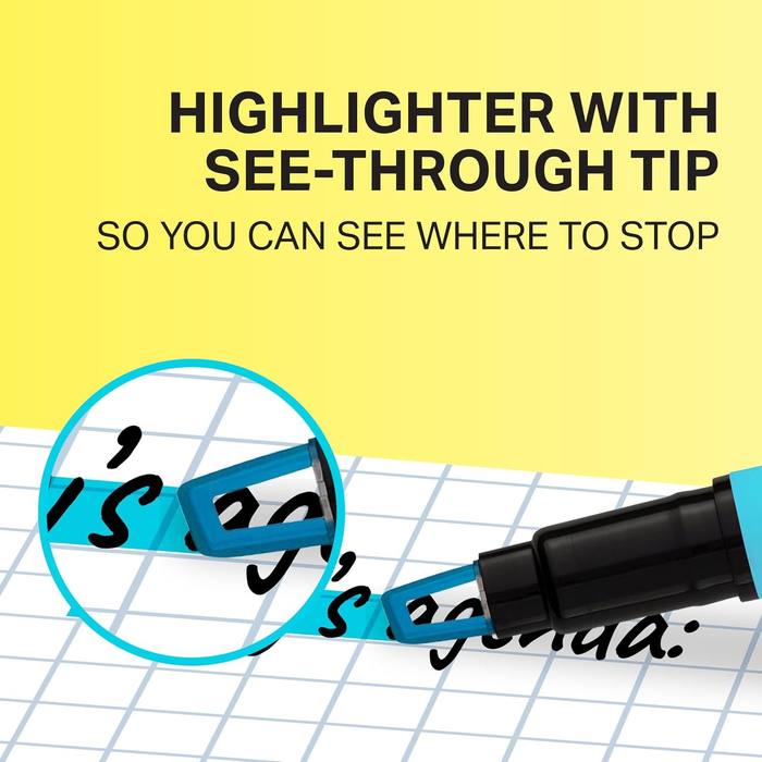 Sharpie Clear View Highlighters, Chisel Tip, 48 Count Packs of 8 New