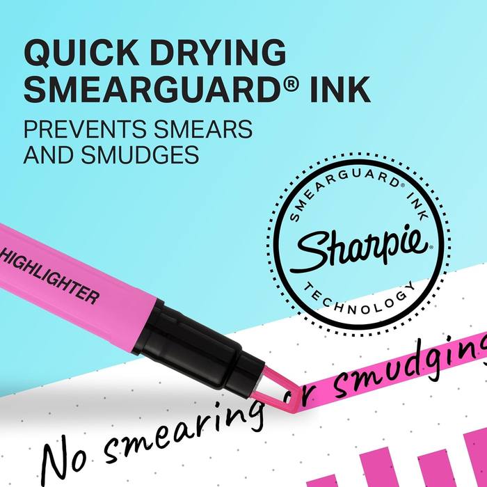 Sharpie Clear View Highlighters, Chisel Tip, 48 Count Packs of 8 New