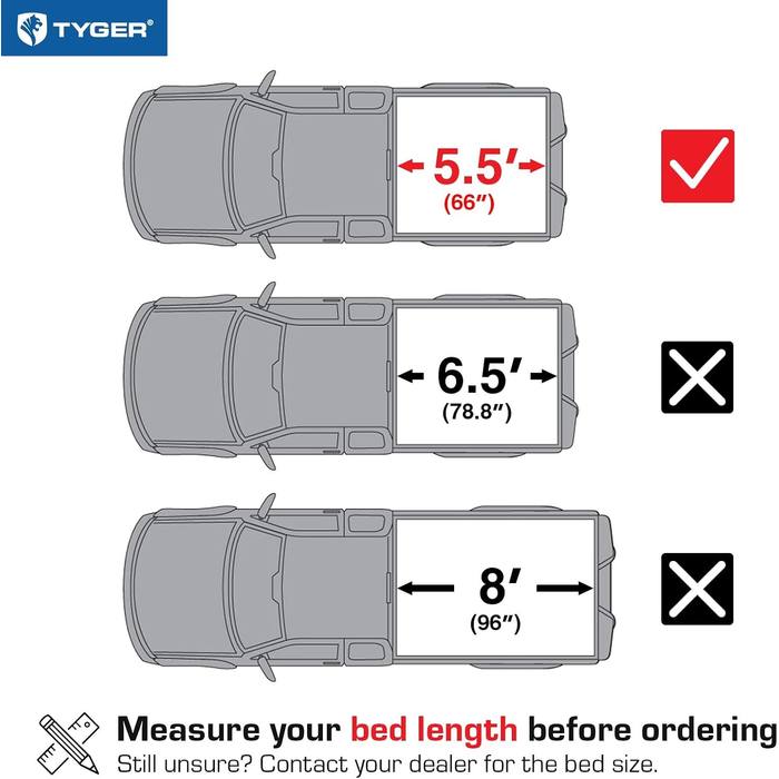 Tyger Auto T3 Tri-Fold Tonneau Cover 04-08 Ford F-150 5.5' Bed TG-BC3F1016