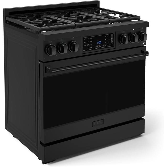 Gordon Ramsay by Thor Kitchen 36" Pro Gas Range Black Tilt Panel New